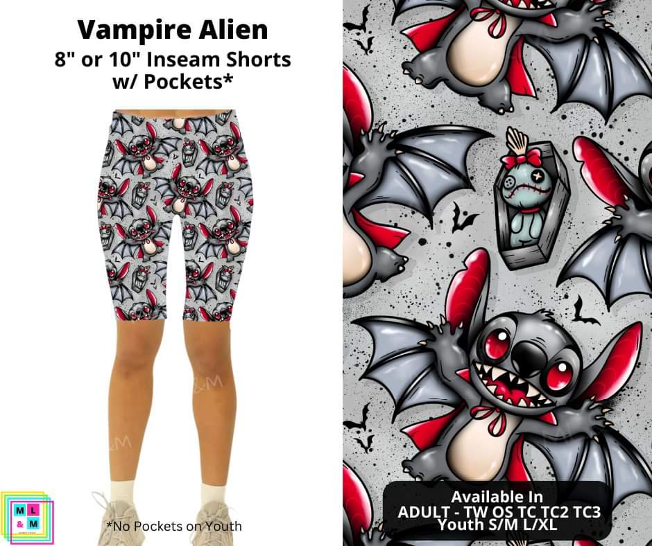 Vampire Alien Shorts w/ Pockets