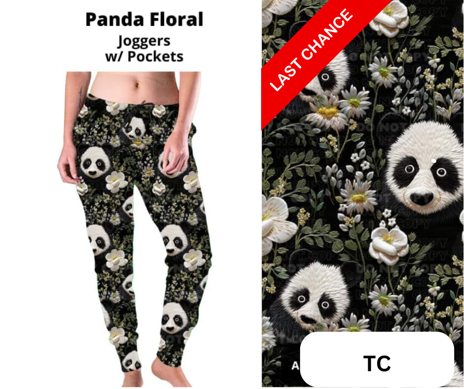 Panda Floral Joggers