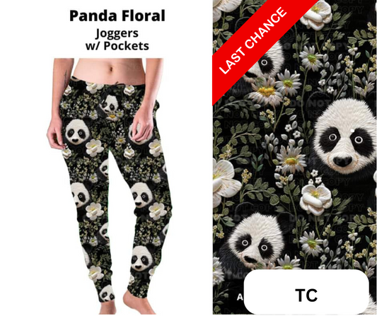 Panda Floral Joggers