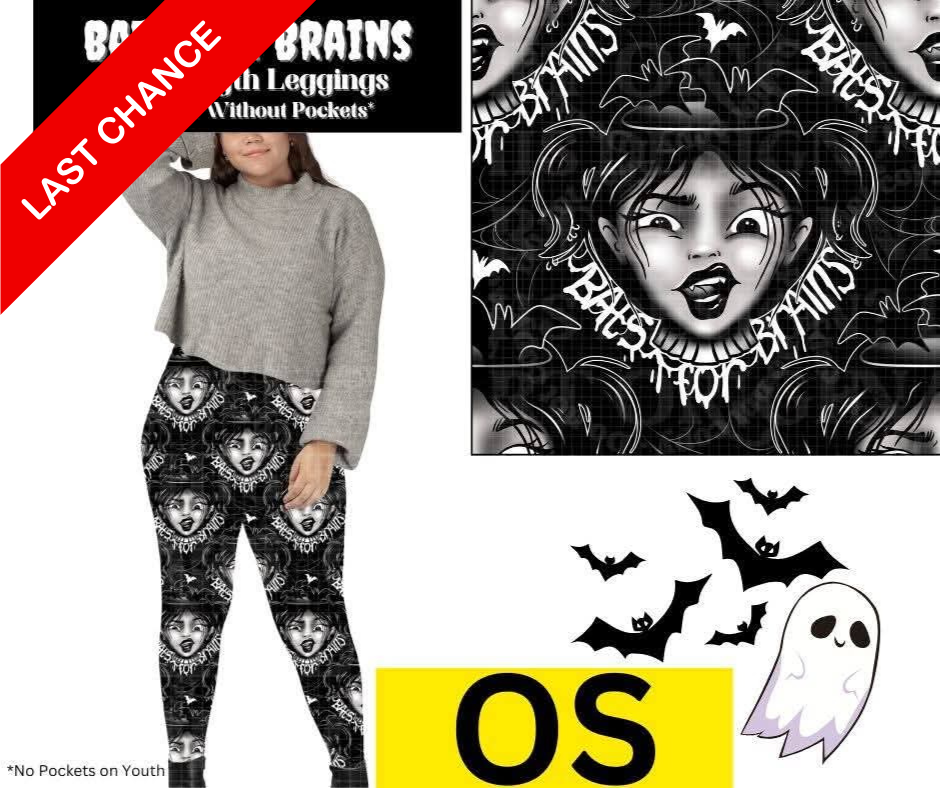 Bats For Brains Full Length Leggings w/ Pockets