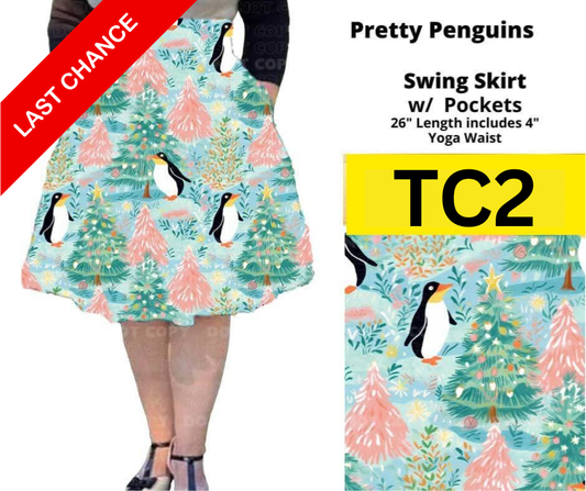Pretty Penguins Swing Skirt