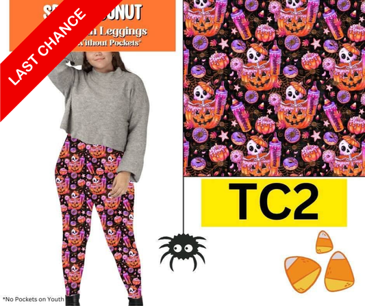 Spooky Donut Full Length Leggings w/ Pockets