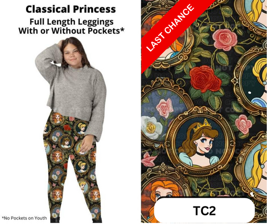 Classical Princess Full Length Leggings w/ Pockets