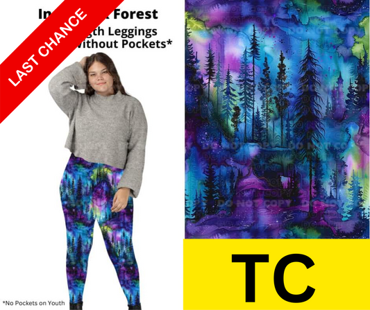 Indigo Ink Forest Full Length Leggings w/ Pockets