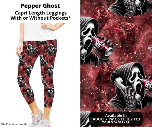 Pepper Ghost Capri Length Leggings w/ Pockets