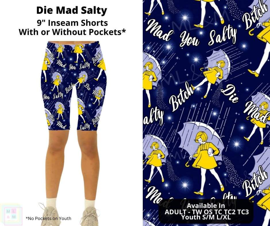 Die Mad Salty 9" Shorts w/ Pockets