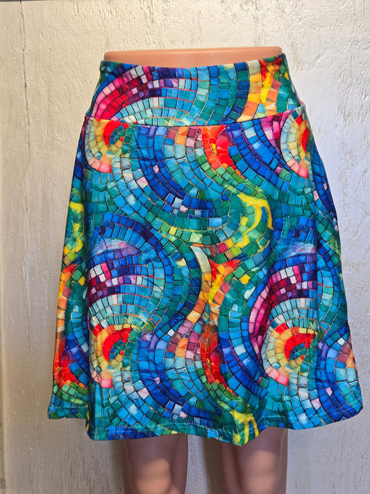 Gemstone swirl skorts with pockets