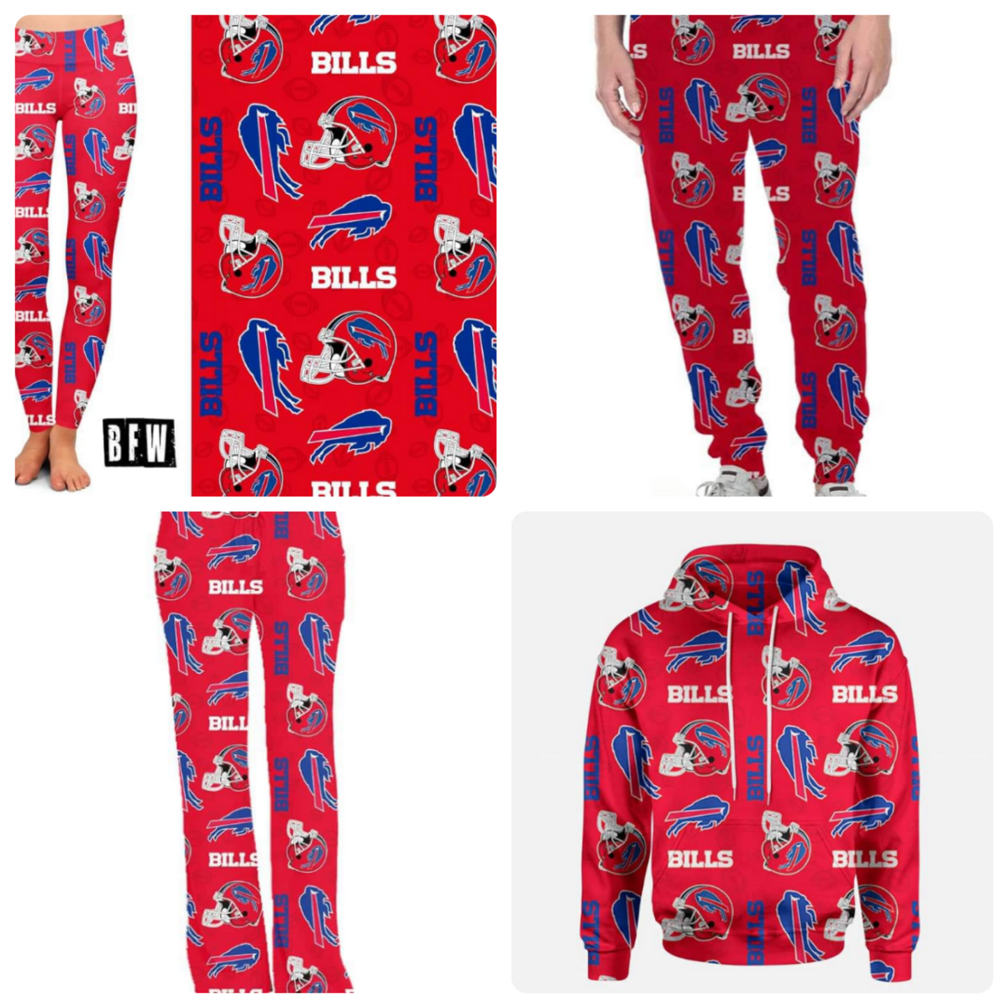 Buffalo legging, lounge pants, joggers and zip up hoodies