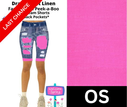 Dragonfruit Linen 9" Faux Denim Jamaica Shorts