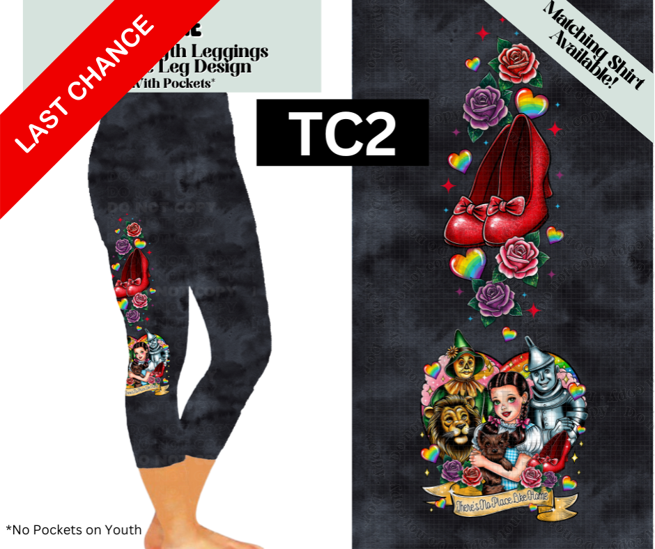 Home Capri Leggings w/ Side Leg Designs