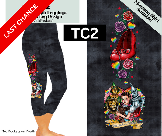 Home Capri Leggings w/ Side Leg Designs