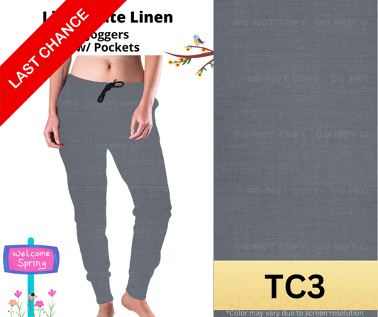 Light Slate Linen Joggers