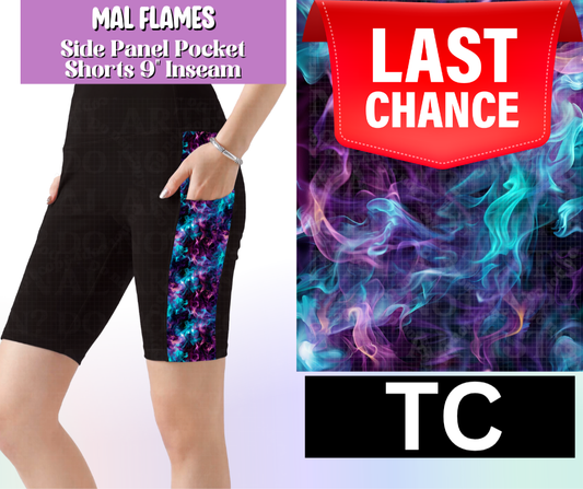 Mal Flames Side Panel Pocket Jamaica Shorts