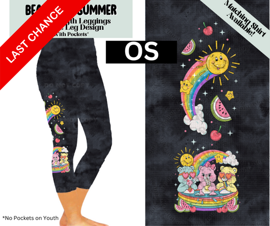 Bear-Foot Summer Capri Leggings w/ Side Leg Designs