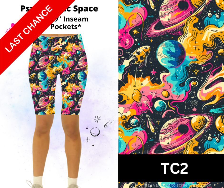 Psychedelic Space Shorts w/ Pockets