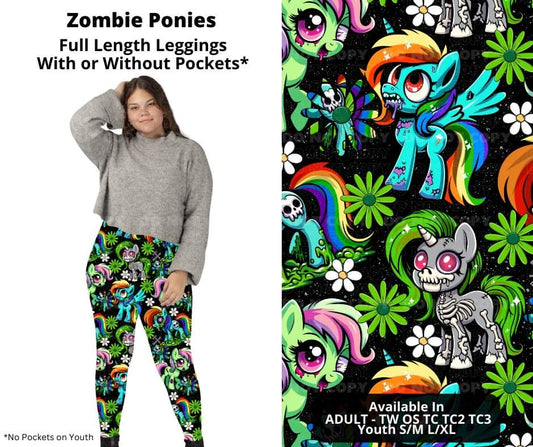 Zombie Ponies Full Length Leggings w/ Pockets