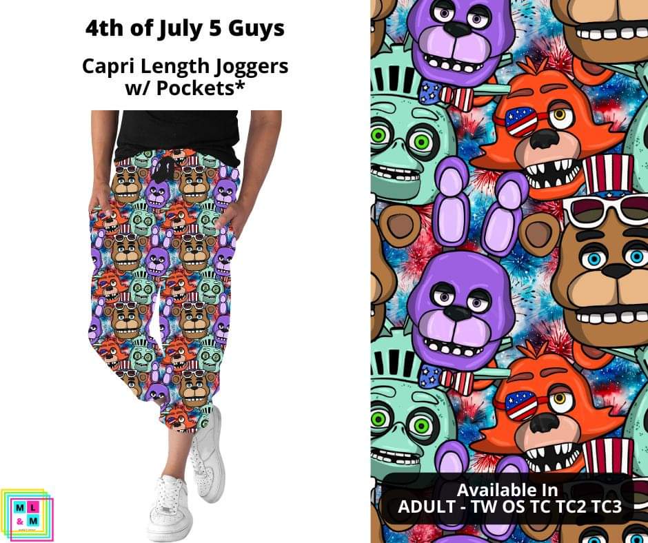 4th of July 5 Guys Jogger Capri