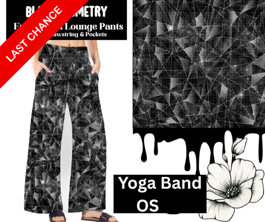 Black Geometry Full Length Lounge Pants