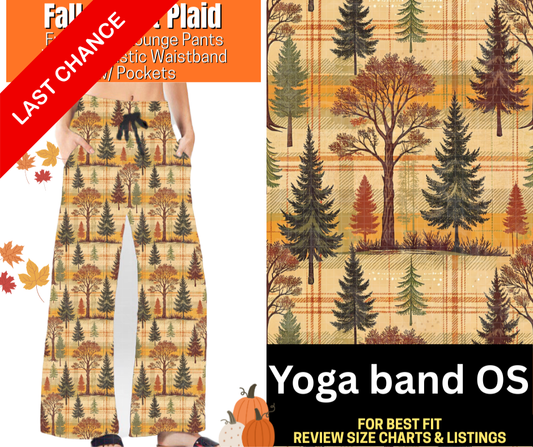 Fall Forest Plaid Lounge Pants Fleece