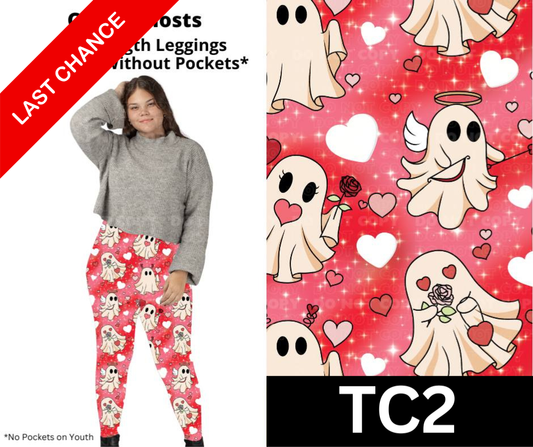 Cupid Ghosts Full Length Leggings w/ Pockets