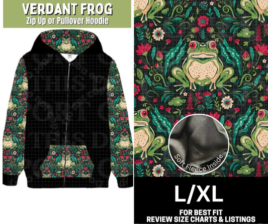 Verdant Frog Zip-Up Hoodie