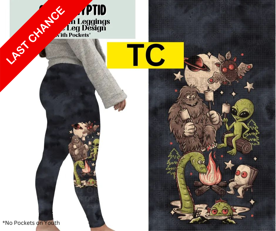 Camp Cryptid Full Length Leggings w/ Side Leg Designs