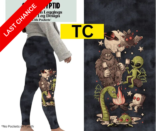 Camp Cryptid Full Length Leggings w/ Side Leg Designs