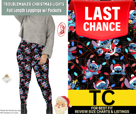 Troublemaker Christmas Lights Leggings w/ Pockets