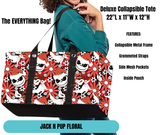 Jack n Pup Floral Collapsible Tote