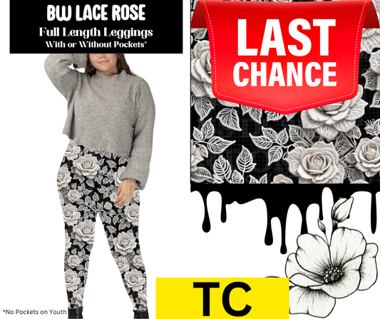 BW Lace Rose Full Length Leggings w/ Pockets