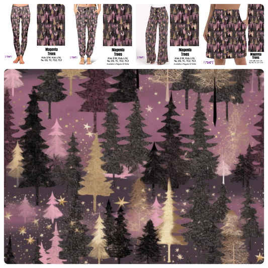 Magenta Trees skorts with pockets