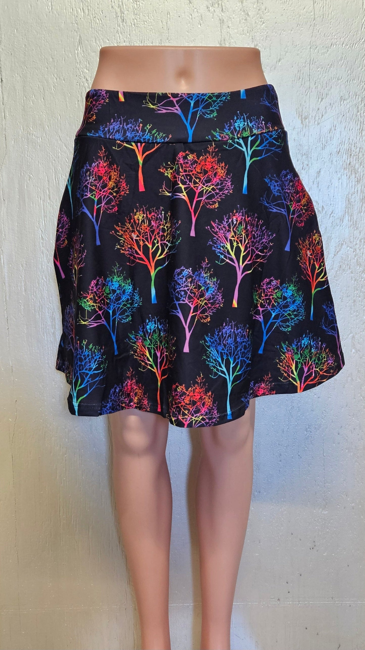 Neon Tree of Life leggings, capris and skorts with pockets