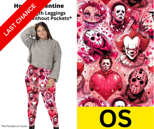 Horror Valentine Full Length Leggings w/ Pockets
