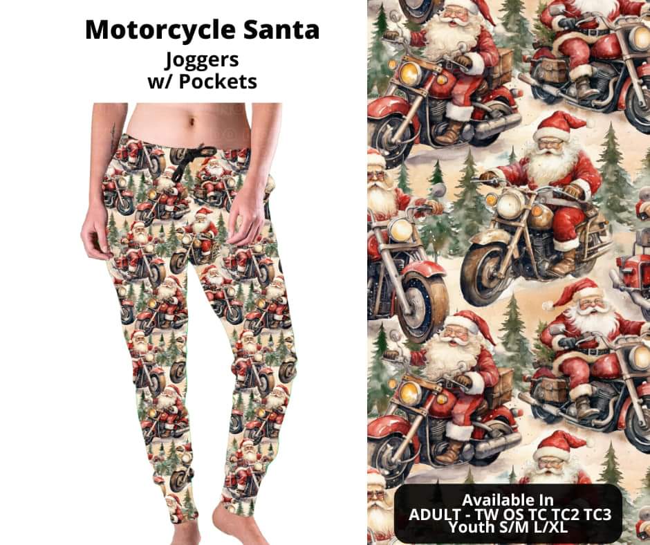 Motorcycle Santa Joggers