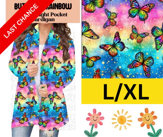 Butterfly Rainbow Pocket Cardigan