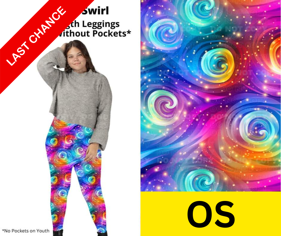 Cosmic Swirl Full Length Leggings w/ Pockets