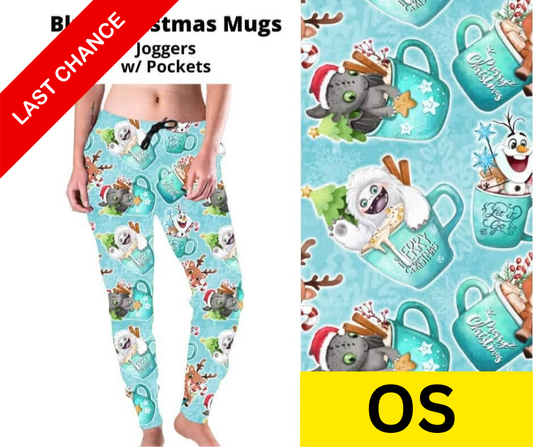 Blue Christmas Mugs Joggers