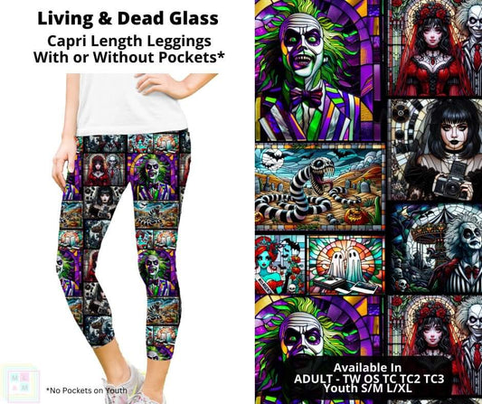 Living & Dead Glass Capri Length Leggings w/ Pockets