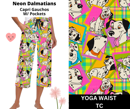 Neon Dalmatians Capri Gauchos