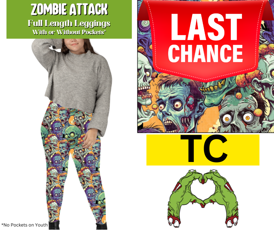 Zombie Attack Full Length Leggings w/ Pockets
