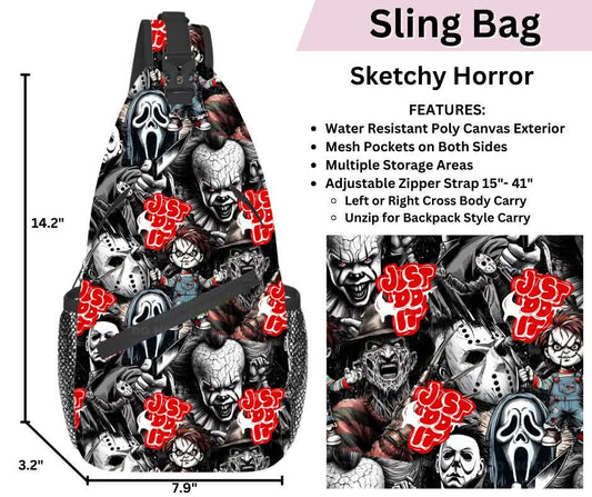Sketchy Horror Sling Bag