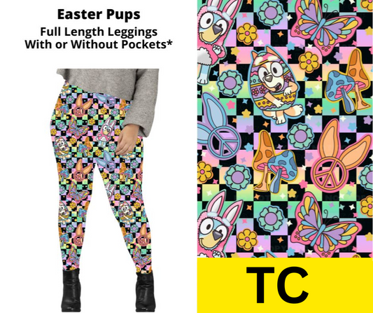 Easter Pups Full Length Leggings w/ Pockets