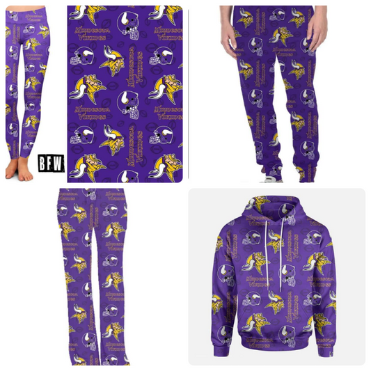 Minnesota legging and zip up hoodies