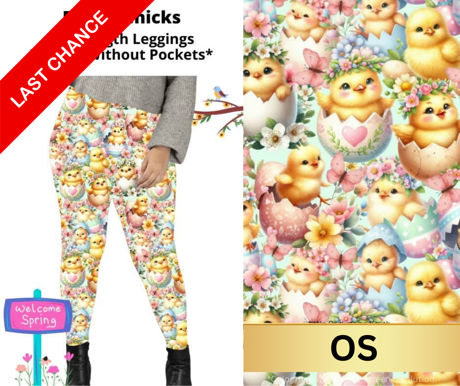 Easter Chicks Full Length Leggings w/ Pockets
