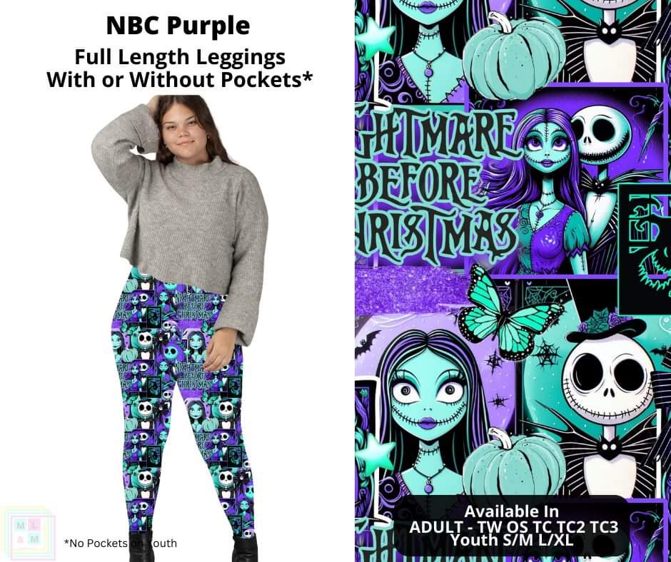 NBC Purple Full Length Leggings w/ Pockets