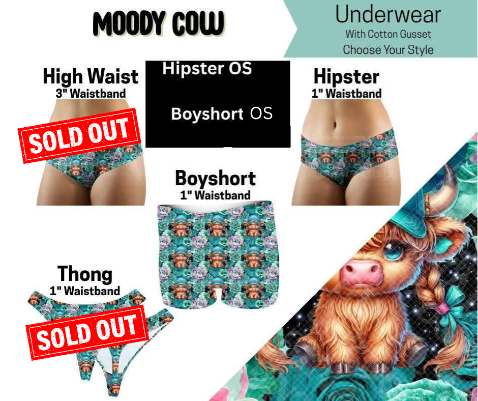 Moody Cow Boy Shorts Underwear