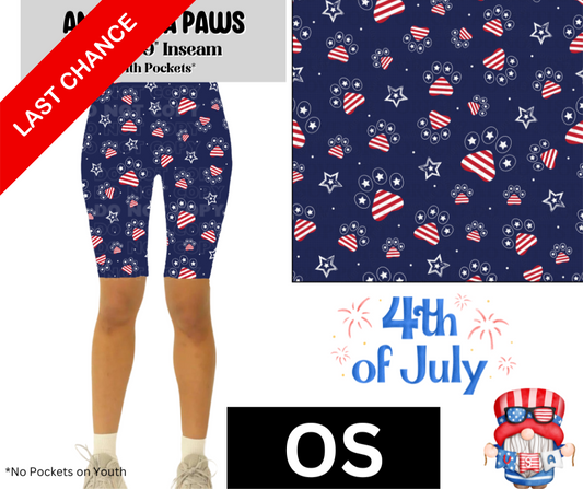 Americana Paws Jamaica Shorts w/ Pockets