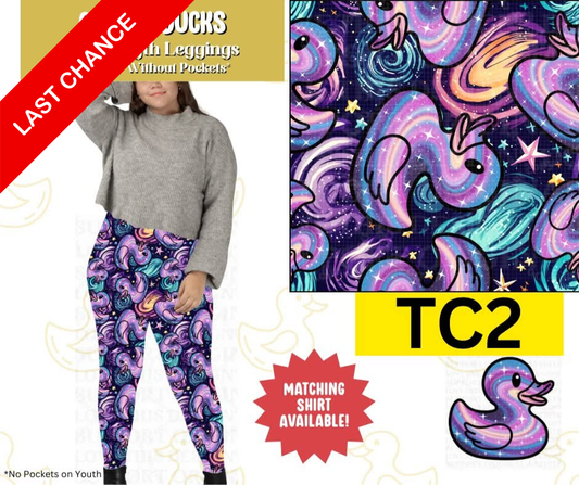 Galaxy Ducks Full Length Leggings w/ Pockets