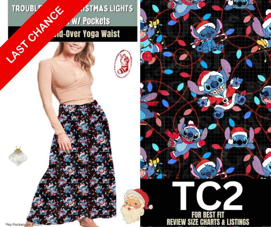 Troublemaker Christmas Lights Maxi Skirt