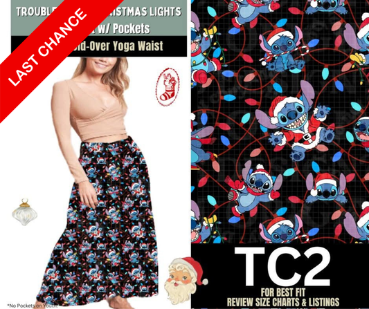 Troublemaker Christmas Lights Maxi Skirt
